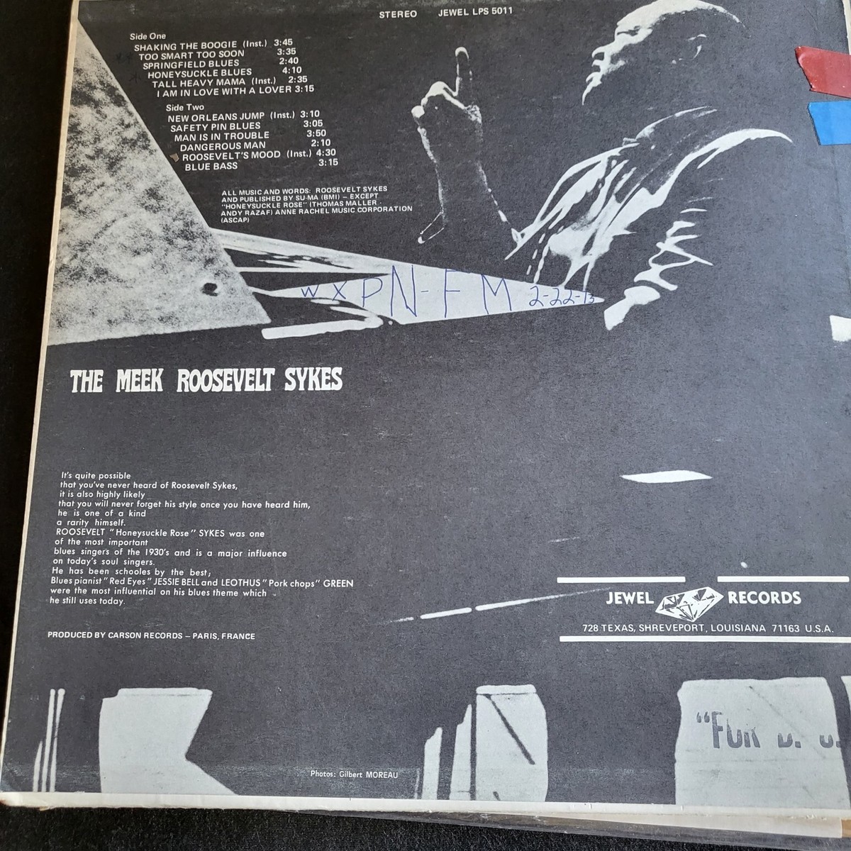 NM The Meek Roosevelt Sykes LP Blues 1973 Jewel Records LPS