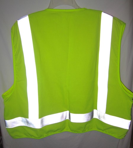Cardinal reflective safety vest - fluorescent green w silver strips 4X 60" EC - Picture 6 of 6