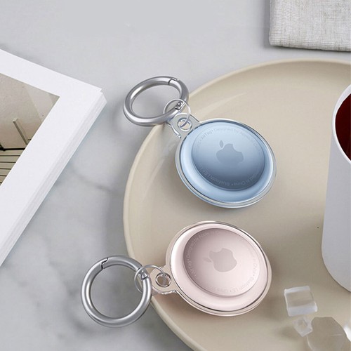 For Apple Airtag Case Cover Keychain Ring Protective Silicone Shell For Air Tags - Photo 7 sur 28