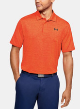 Under Armour Men's Playoff Golf Polo 2.0 Orange Spark Size 2XL 65 NWT