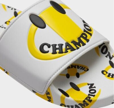 NWT CHAMPION LIMITED EDITION IPO SMILE SMILEY FACE SLIDES SLIDE SANDALS MENS Champion | Shoes | Nwt Champion Limited Edition Ipo Smile  main image 2