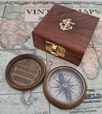 Acquista Bussola marina nautica antica Bussola meridiana in ottone marittimo Design regalo in Italia a partire da 25