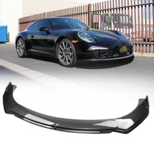 For Porsche 991 Carrera 911 Carbon Fiber Style Front Bumper Lip Splitter Spoiler