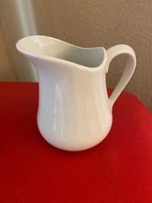 Adorable 1 QT White Ceramic Pitcher by Dash of That