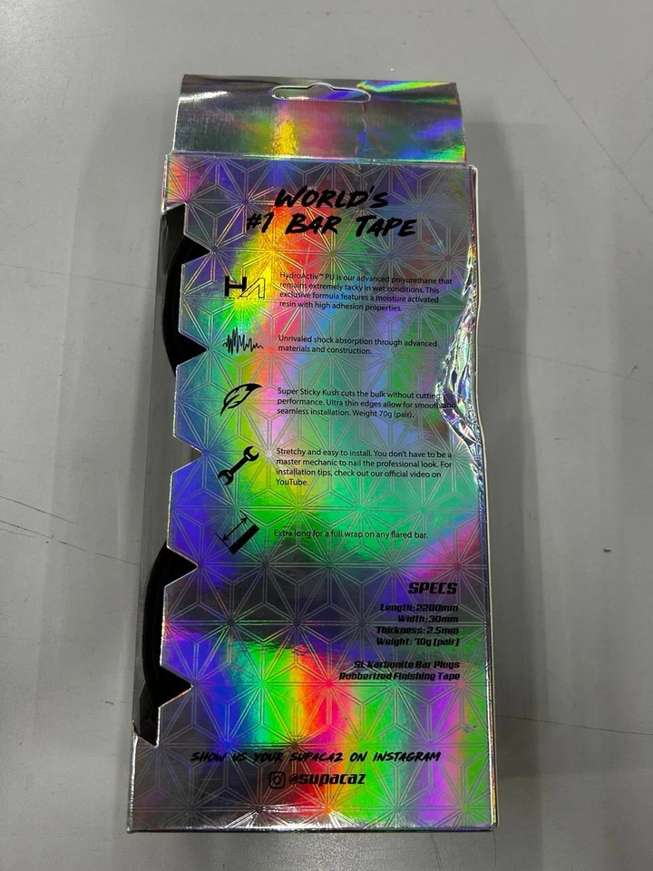 supacaz bar tape red fade to black Extremely tacky UV resistant, Polyurethane - Image 3 of 3