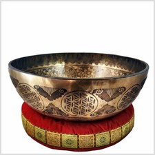 XXL Singing Bowl Footed Singing Bowl 7410g 43cm White Tara Sacral & Forehead Chakra Six6