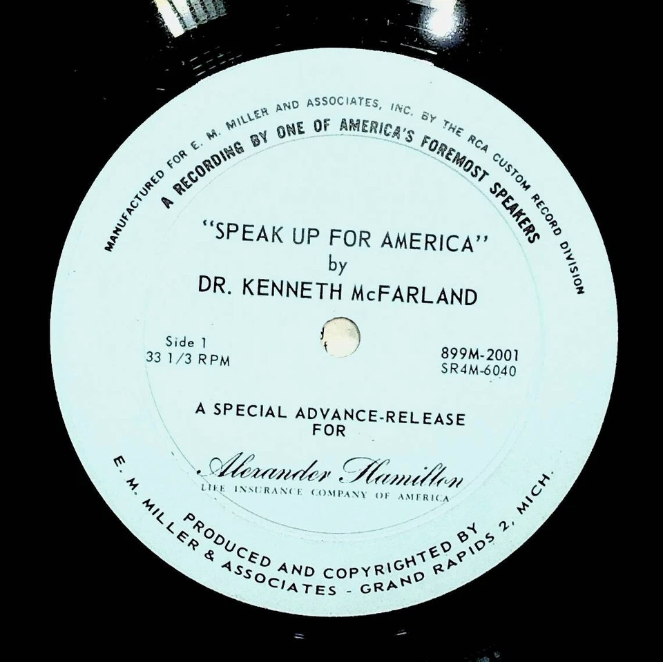 Speak Up For America Kenneth McFarland Speech Vinyl LP Record Foto 3 de 4