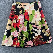 Vintage Talbots Petite Silk Skirt Womens 2P Floral High Rise Flowy 90s Romantic