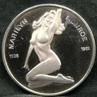 Vintage Marilyn Monroe 1oz. Pure Silver Art Round Rare #2240