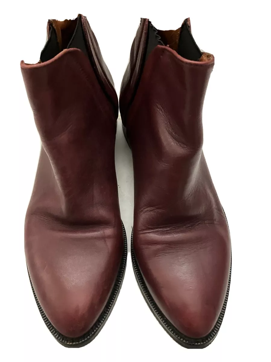 Burgundy chelsea ankle boots 2025