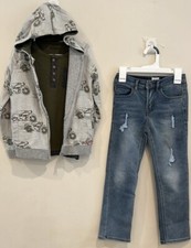 Hudson Boys 3 Piece Set Jeans -Long Sleeve Shirt-Hoodie Size 6