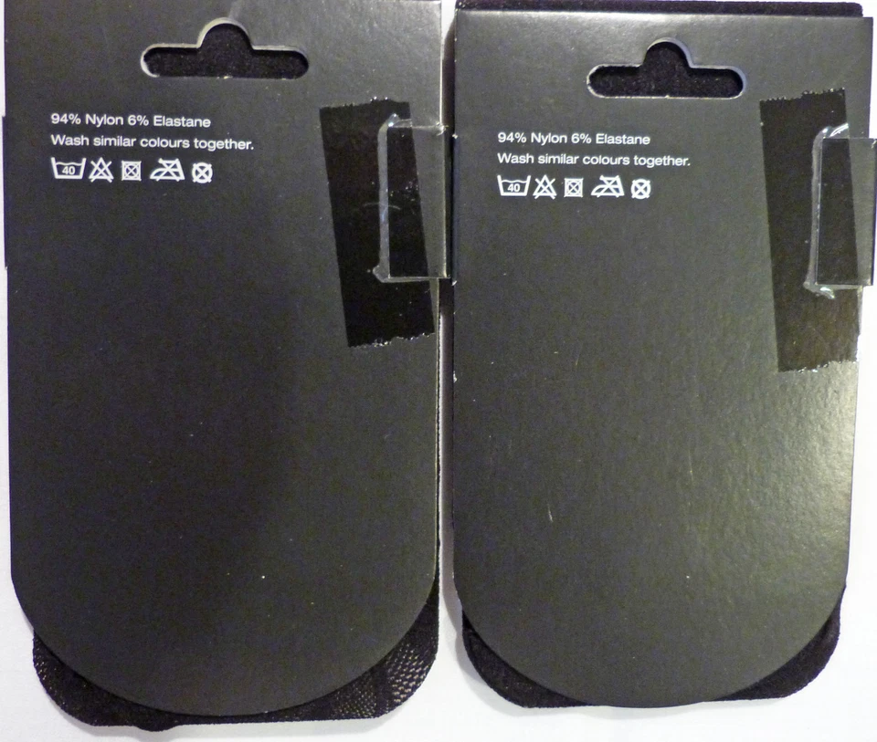 2 pares de meias listradas moda tornozelo Dancing Girl em preto e pé tamanho 4-7 - Imagem 2 de 2