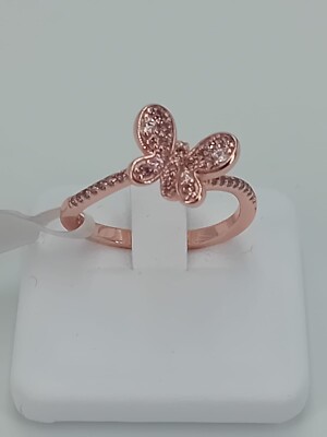 amen butterfly ring with zircons