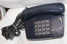 Tasten Posttelefon Tel 01 LX BP, dunkelblau, Retro, Vintage, funktioniert,