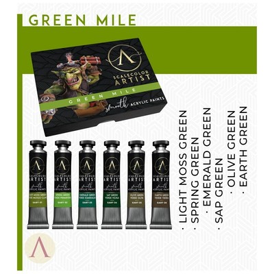 Skala 75 Scalecolor Green Mile 6 20 ml Tuben glatt Acryl Farbe Set