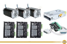 3Axis Nema 23 Stepper Motor 435oz-in 4.2A 23HS2442&Driver control DM856 CNC Kits