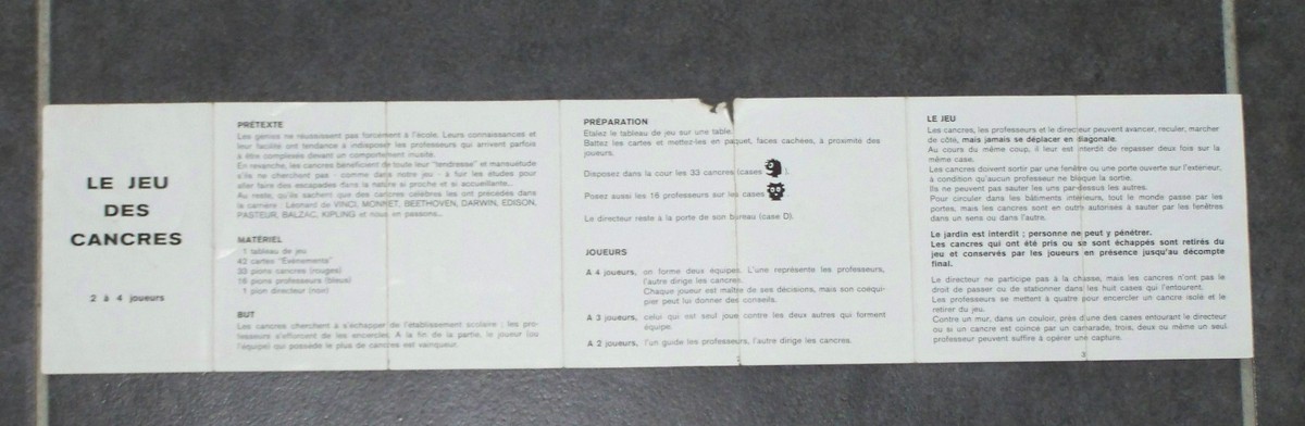 Jeu De Société Ancien - Le Jeu Des Cancres Miro 1976 - Complet Avec Traces D'âge