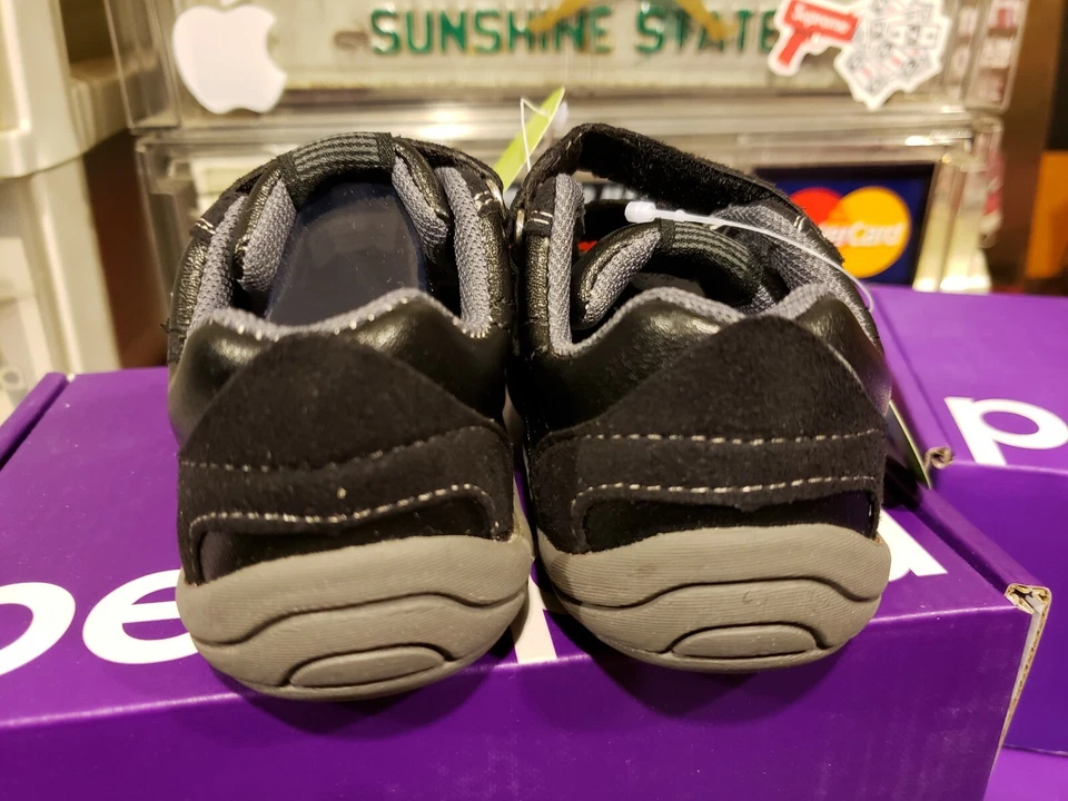Pediped GEHRIG Niños Cuero Negro Zapatos Tenis Niño 4T 4.5T EE. UU. / 19 EUR Foto 3 de 4