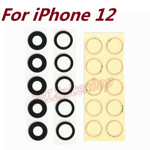 Lot OEM Rear Camera Lens Glass Ring Cover + Adhesive For iPhone 12 Pro Max Mini - Picture 3 of 6