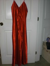 Vintage 1960's Intime Lingerie One Piece Silky RED Size L