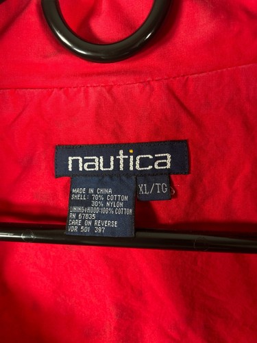 Vtg Nautica Mens J-Class Zip Packable Windbreaker Jacket Green Sz XL 26.5x28.5 - Picture 14 of 24