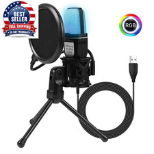 Condenser Professional Microphone Mic for PC Laptop Computer Gaming USB Wired St