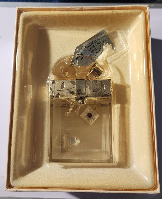 Hallmark Keepsake Ornament Silver/Gold Gift Box Christmas Hanging Decor