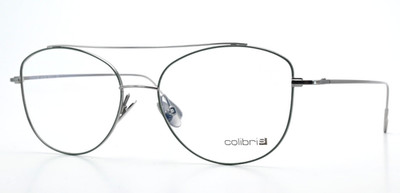 COLIBRIS Brille SVANTJE col 26 Silber Grün Katze Pilot Filigran Leicht Edelstahl