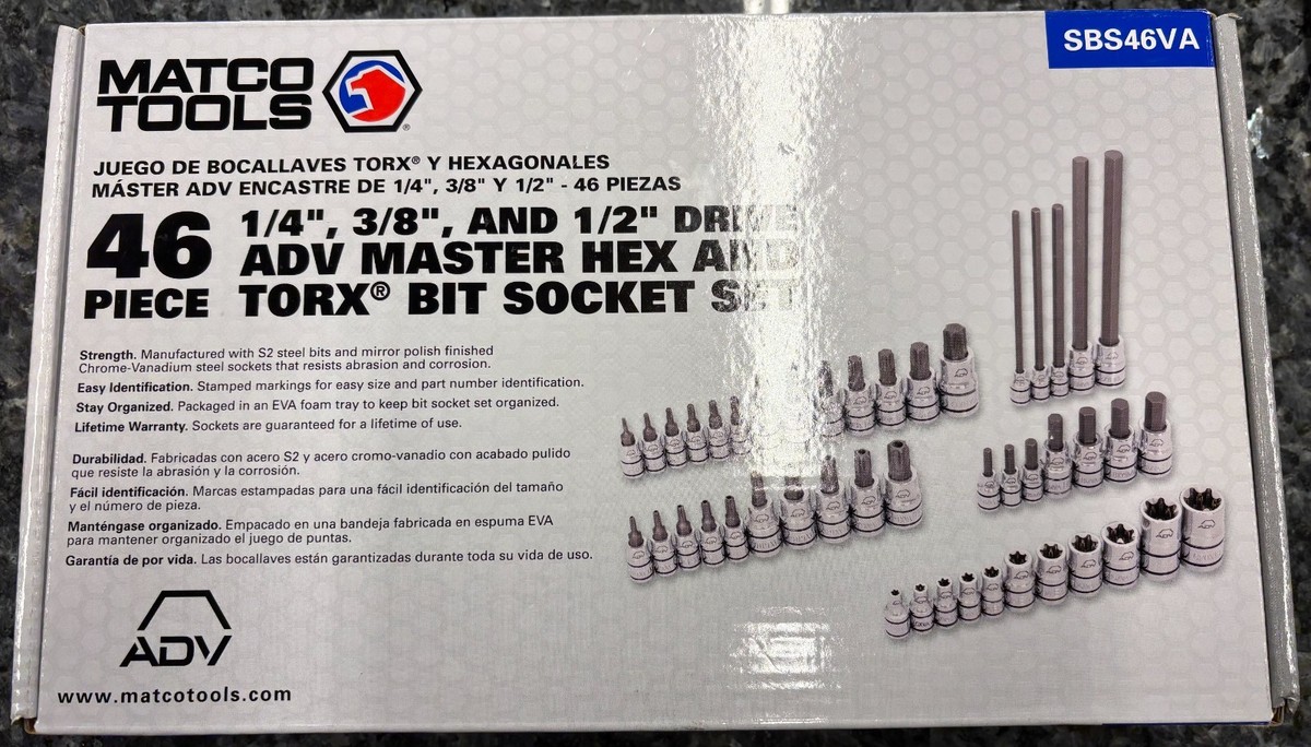 Matco Tools ADV SBS46V Master Bit Set for sale online | eBay