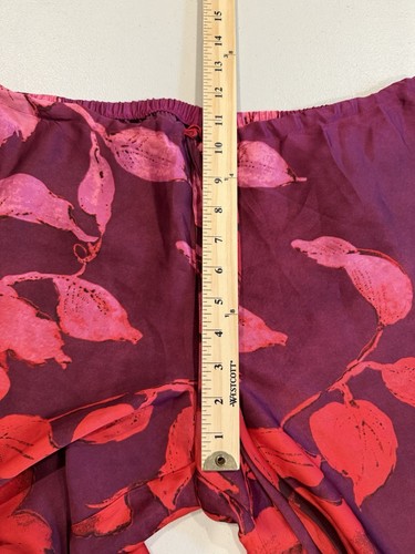 Natori Floral Satin Pajama Pants Womens Medium Elastic Lounge Travel Resort - Picture 5 of 7