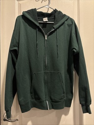 NWOT Hanes Eco Smart Green Full Zip Hoodie Unisex Size Medium