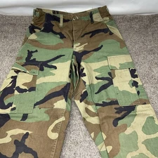 US Army USGI Woodland Camo BDU Outdoor Pants Size X-SMALL SHORT