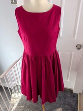 Lindy Bop Dress Vintage Red Swing Style, Size 18