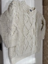 NEW Gap Baby Baby Toddler Size 3T Cream Cable Knit Pullover Sweater