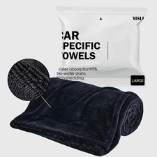 Loop Car Detailing Towel1300GSM Super Absorbent Scratch/Streak-Free Cleaning BLK
