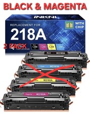 218A Toner Cartridges 2 Pack with Chip 3301fdw Replacement for HP 218A READ 