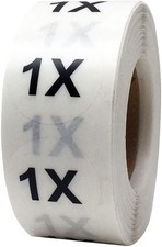 Clear Circle One Size Clothing Size Stickers for Retail Apparel 0.75 Inch 500...