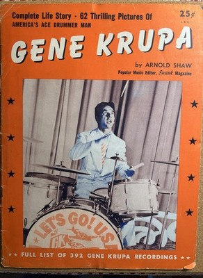 1945 Magazine ''GENE KRUPA COMPLETE LIFE STORY'' Arnold Shaw Jazz Drummer Photos