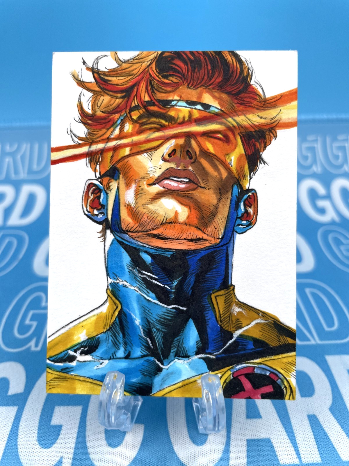 GGC Studio Marvel Cyclops Artist Hand Drawn Auto Sketch Card 1/1