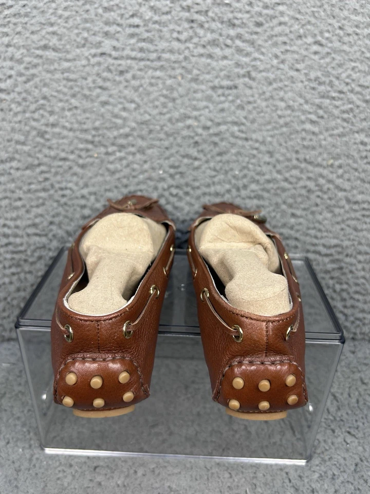 NUEVO Cole Haan Grand.Os Cuero Mocasines Planos Mujer 8 Woodbury Marrón Antideslizante Foto 4 de 4