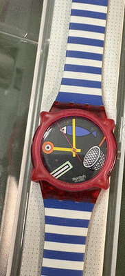 IN ORIGINAL BOX Vintage 1993 Swatch Watch Fritto Misto Model GR114 w Red Guard