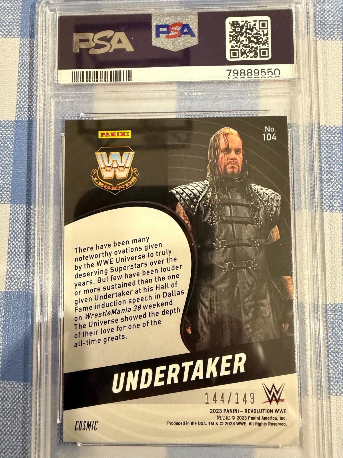 WWE Undertaker 2023 Revolution PSA 10 view 2