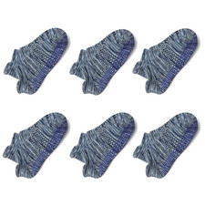 6 Pairs Women's Gripper Honeycomb Ankle Socks Yoga Size L Colourful