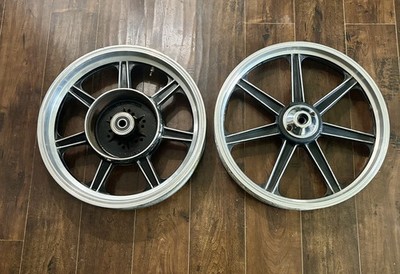 Kawasaki Z1 KZ H2 Lester Mag Wheels 18  rear drum 19  front RARE FIND!! NICE!!