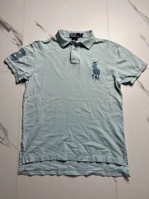 Polo Ralph Lauren Poloshirt Big Pony Original Hellblau Baumwolle Herren M - Bild 1 von 4