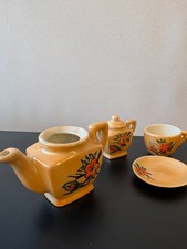 Occupied Japan Miniature Floral Porcelain Tea Set 7 Pieces