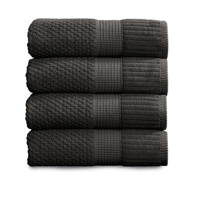 NY Loft 100% Cotton Bath Towel 4 Pack | Super Soft & Absorbent Quick-Dry Bath