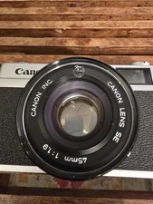 Canon Canonet QL19 35mm Rangefinder Camera with 45mm f/1.9 Lens FILM TESTED 