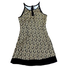 Lace Overaly Geometric Metallic Halter Mini Dress Womens S Witchy Dark Romantic