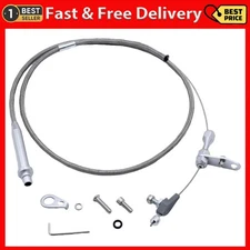TH-350 Kickdown Cable Stainless Steel Braided Kickdown Cable for 350 Turbo Tr...